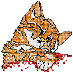 Cats Embroidery Design 8
